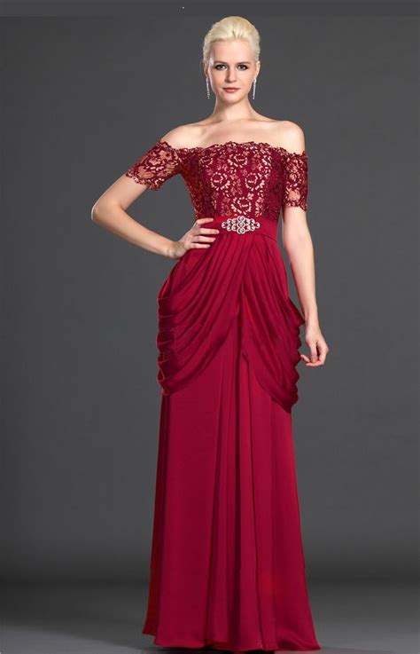 Lace And Chiffon Elegant Off The Shoulder Gown A Non Traditional