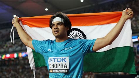world athletics championships 2023 neeraj chopra wins historic gold medal javelin throw final