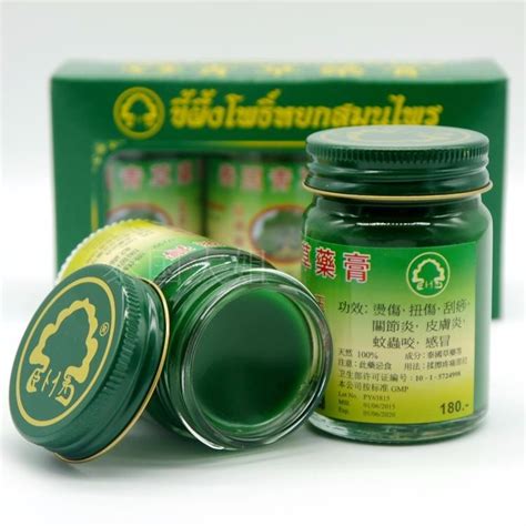 50g X 3 Bottle Thai Phoherb Herbal Wax Green Balm Natural Herb Extract Thai Massage Balm Massage