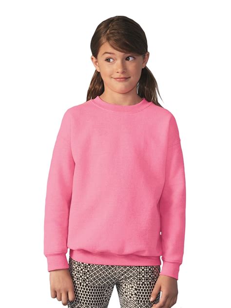 Pink Youth Sweatshirts For Girls Teen Boys Sweatshirt Plain Casual