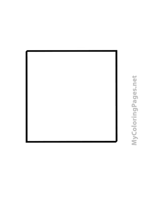 * * * * square, regular polygon with four sides coloring page. Square coloring pages to download and print for free