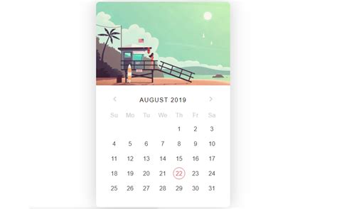 20 Css Calendar Examples Inspiration Design Onaircode