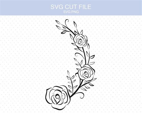 Rose Vine SVG PNG Files Floral Bundle Svg Flower Cut File - Etsy