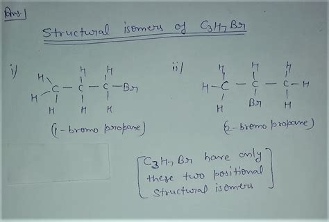 How Many Structural Isomers Of Molecular Formula C H Brcl Class My