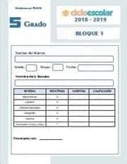 Learn vocabulary, terms and more with flashcards, games and other study tools. Examen Quinto grado Bloque 1 2018-2019 - Ciclo Escolar ...