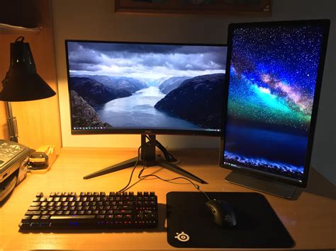 Epic Dual Monitor Desktop Setup In Living Room Blog Name