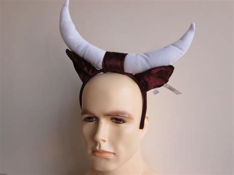 Buffalo Horn Headband Western Cowboy Rodeo Texas Bull Toro Costume Ears