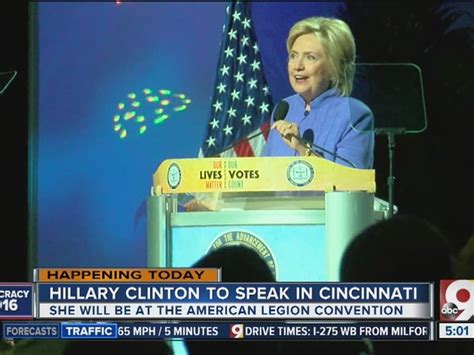 Clinton Speaking At American Legion Convention