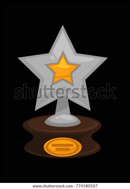 Award Golden Silver Star Icon Stock Vector Royalty Free 774580507