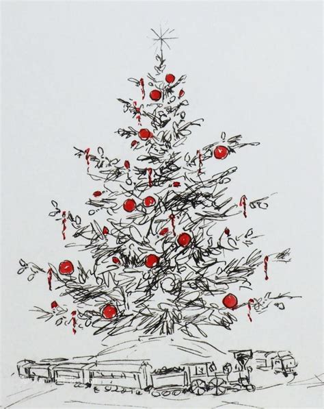 12 Days Of Christmas Cards Train Christmas Tree Watercolor Christmas