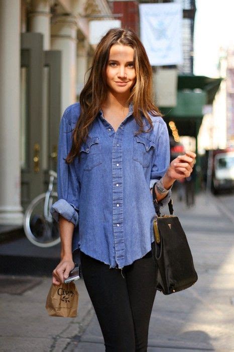 The Best 9 Black Jeans And Denim Shirt Outfit Womens