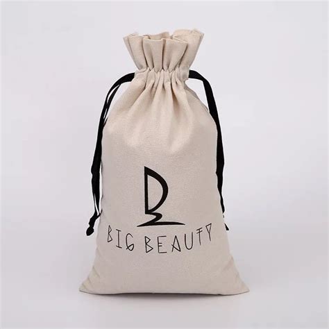 Slim Canvas Drawstring Bags Bulk Small Custom Canvas Drawstring Bags