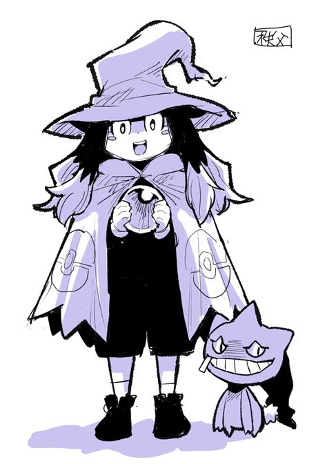 Hex Maniac And Banette Pokemon And 2 More Drawn By Chichibu