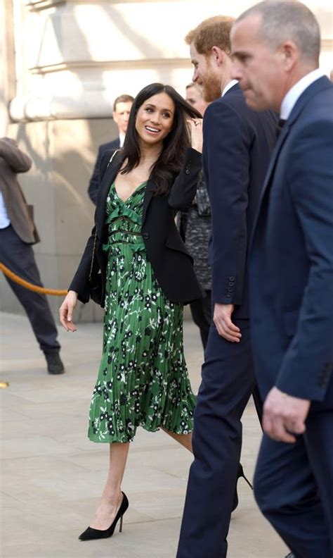 Meghan Markle Wears Floral Self Portrait Dress To Invictus Games Reception With Prince Harry