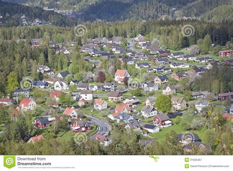 Typical Small Swedish Town Stock Image Image Of Collection 31626467