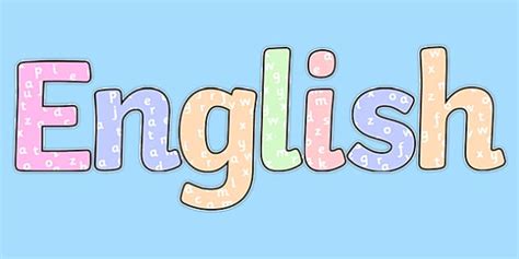 👉 English With Letters Title Display Lettering