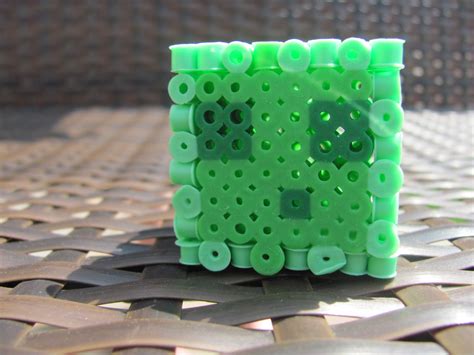 3d Perler Bead Minecraft Slime Diy