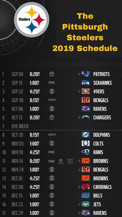 Steelers 2019 schedule phone wallpaper. Pittsburgh Steelers 2019 Wallpapers - Wallpaper Cave