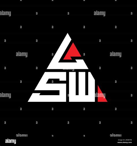 Lsw Diseño De Logotipo De Letra Triangular Con Forma De Triángulo Lsw