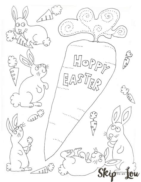 You can use our amazing online tool to color and edit the following carrot coloring pages. Bunnies Coloring Page for Easter | Skip To My Lou