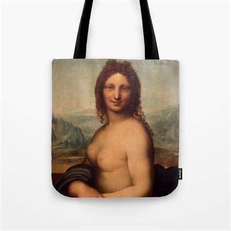 Salai Gian Giacomo Caprotti Nude Mona Lisa Tote Bag By Alexandra