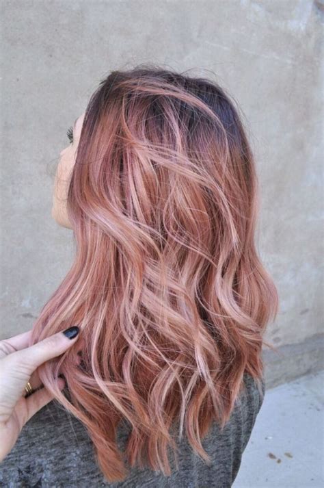 20 Trendy Rose Gold Hair Color And Highlight Ideas Hairdo Hairstyle