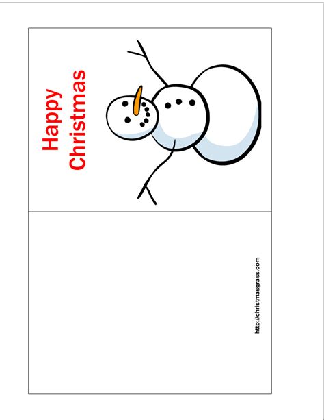 Add text, stickers and even a picture to make your card more personal and interesting. Free Printable Happy Christmas Card with Snowman