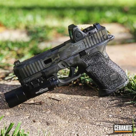 Custom Glock Handgun With A Cerakote Multicam Black Finish By Web User