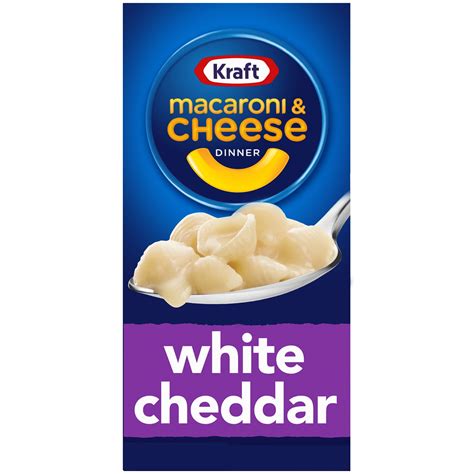 Kraft White Cheddar Macaroni And Cheese Dinner With Pasta Shells 73 Oz