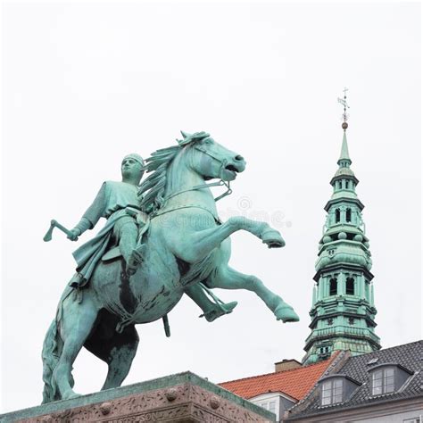 Copenhagen Old Town With Absalon Statue In Denmark Editorial