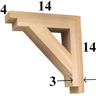 Wide thanks to its included, adjustable brackets. 14"-Projection x 14"-High Three Piece Wooden Support ...