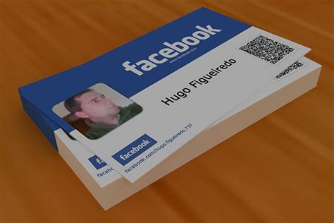 Business Card Based On Facebook And Made In Photoshop On Behance