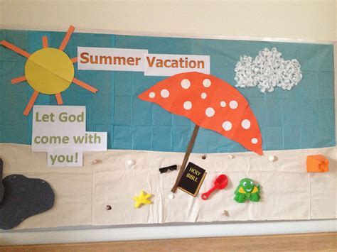 Summer Bulletin Board Summer Vacation Let God Come With You Faith