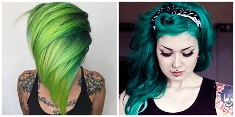 Green Hair 2019 Green Hair Color 2019 Shades From Lime To