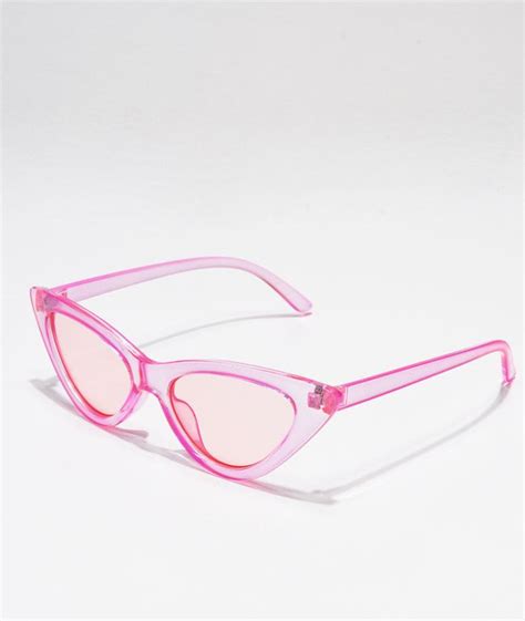 Transparent Pink Cat Eye Sunglasses