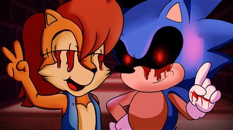Sonic Exe And Sally Exe But It S 3d Creepypasta Museum 3d 2 Youtube