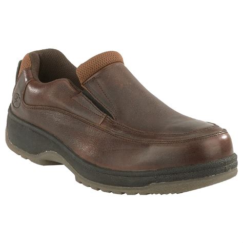 Men S Florsheim® Steel Toe Eurocasual Slip Ons Dark Brown 107518 Casual Shoes At Sportsman
