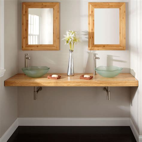 Bathroom vanities are an essential element of any modern bathroom, offering storage space around and below your sink, and you can find the best value bathroom vanities from floor & decor from trusted brands like manor house. 25" x 22" Bamboo Vessel Sink Vanity Top - Vanity Tops ...