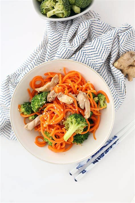 Sesame Ginger Garlic Chicken And Broccoli Carrot Noodle Stir Fry Stir Fry Recipes Top Recipes