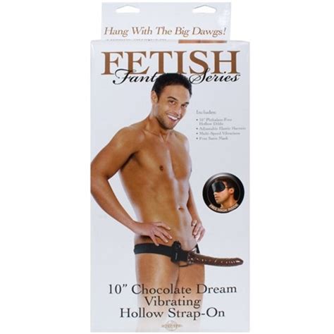 Fetish Fantasy 10 Vibrating Hollow Strap On Chocolate Dream Sex Toys At Adult Empire
