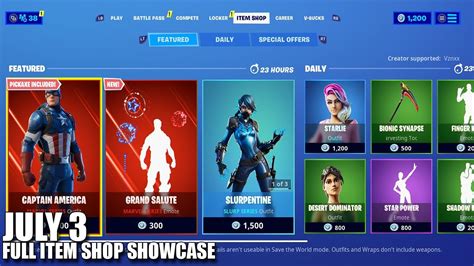 Click a cosmetic to see more information about it. Item Shop July 3 2020 Fortnite Battle Royale - YouTube
