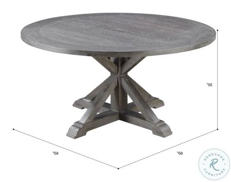 Morris Rustic Charcoal Gray 60 Round Dining Table From Wallace And Bay