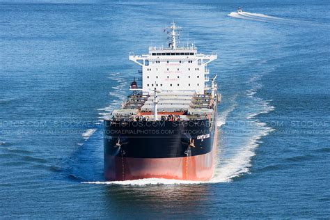 Aerial Photo Bulk Carrier Cargo Ship