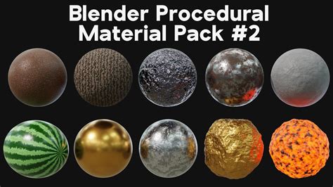 Artstation Blender Procedural Material Pack 2 Resources