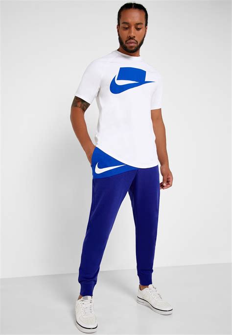 Buy Nike Blue Nsw Swoosh Sweatpants For Men In Mena Worldwide