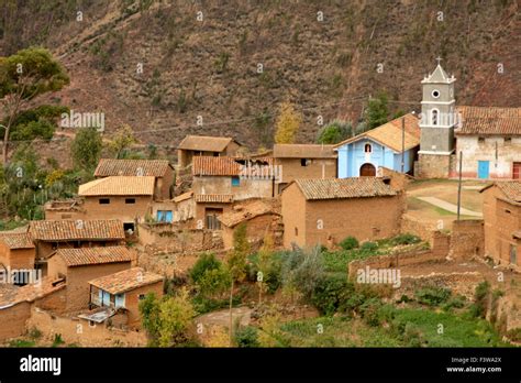 Village In The Andes Stock Photo Alamy