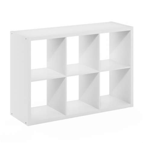 Furinno Cubicle Open Back Decorative Cube Storage Organizer 6 Cube