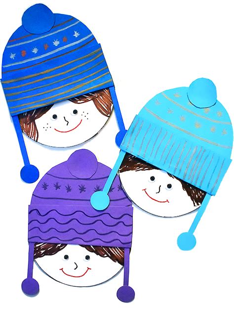 Paper Winter Hat Craft Winter Hat Craft Winter Crafts For Kids