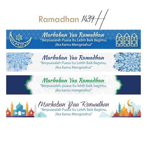 Marhaban Yaa Ramadhan Banner Premium Vector