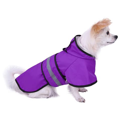 Hde Dog Raincoat Hooded Slicker Poncho For Small To X Large Dogs And